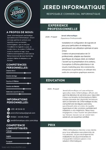 COMMANDEZ UN CV PROFESSIONNEL